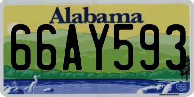 AL license plate 66AY593