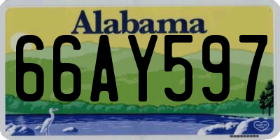 AL license plate 66AY597