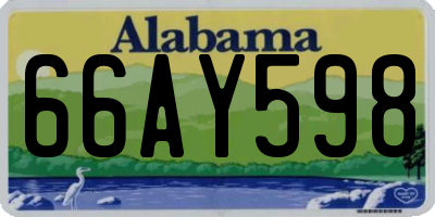 AL license plate 66AY598