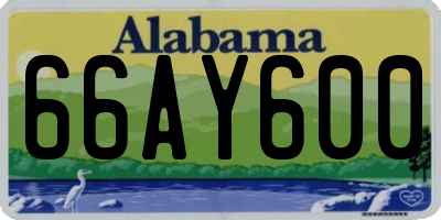 AL license plate 66AY600