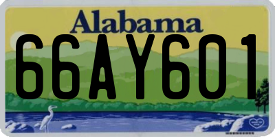AL license plate 66AY601