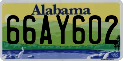 AL license plate 66AY602