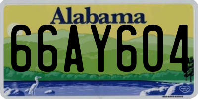 AL license plate 66AY604
