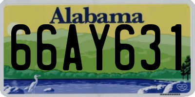 AL license plate 66AY631