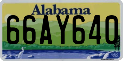 AL license plate 66AY640