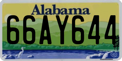 AL license plate 66AY644