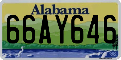 AL license plate 66AY646