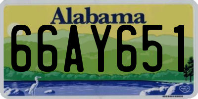 AL license plate 66AY651