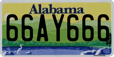 AL license plate 66AY666