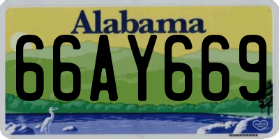 AL license plate 66AY669