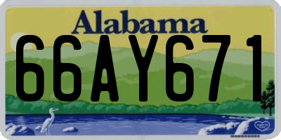 AL license plate 66AY671