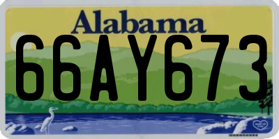 AL license plate 66AY673