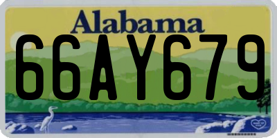 AL license plate 66AY679