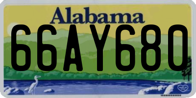 AL license plate 66AY680