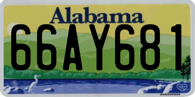 AL license plate 66AY681