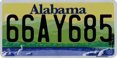 AL license plate 66AY685