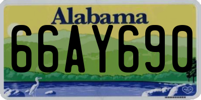 AL license plate 66AY690