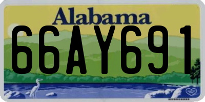 AL license plate 66AY691