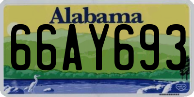 AL license plate 66AY693