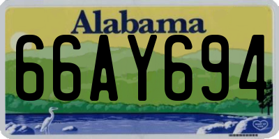 AL license plate 66AY694