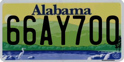 AL license plate 66AY700