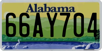 AL license plate 66AY704