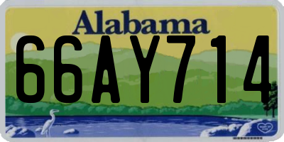 AL license plate 66AY714