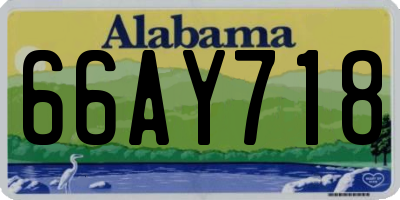 AL license plate 66AY718
