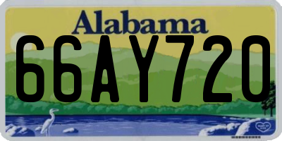 AL license plate 66AY720