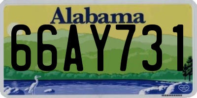AL license plate 66AY731