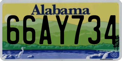 AL license plate 66AY734