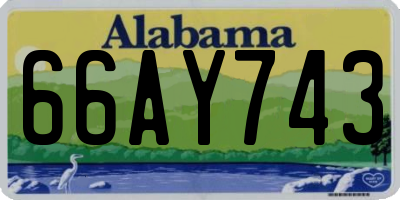 AL license plate 66AY743