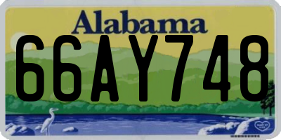 AL license plate 66AY748