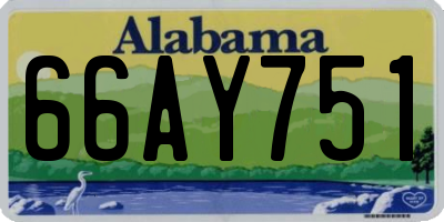 AL license plate 66AY751