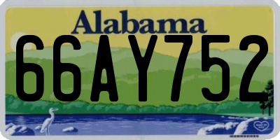 AL license plate 66AY752