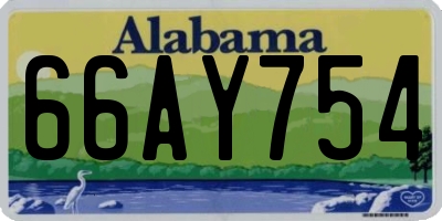 AL license plate 66AY754
