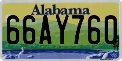 AL license plate 66AY760