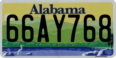 AL license plate 66AY768