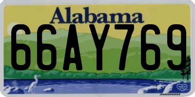 AL license plate 66AY769
