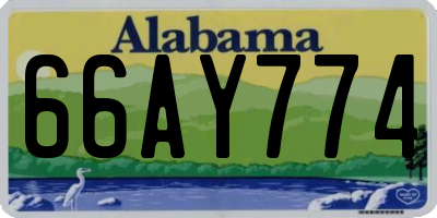 AL license plate 66AY774