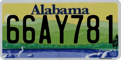AL license plate 66AY781