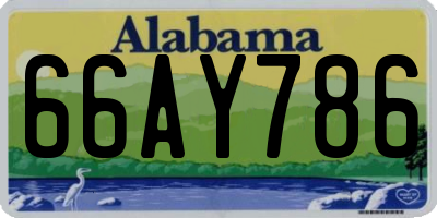 AL license plate 66AY786