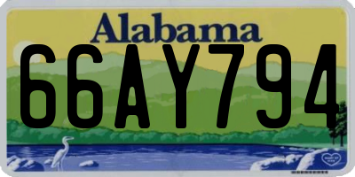 AL license plate 66AY794