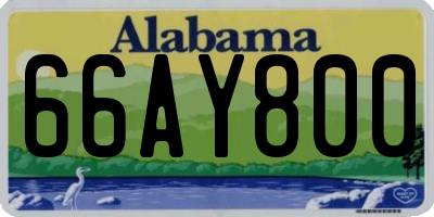 AL license plate 66AY800