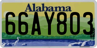 AL license plate 66AY803