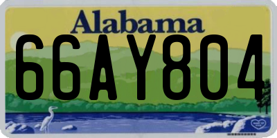 AL license plate 66AY804