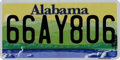 AL license plate 66AY806