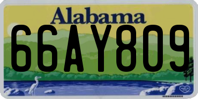 AL license plate 66AY809