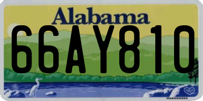 AL license plate 66AY810