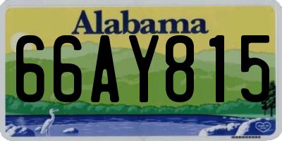 AL license plate 66AY815